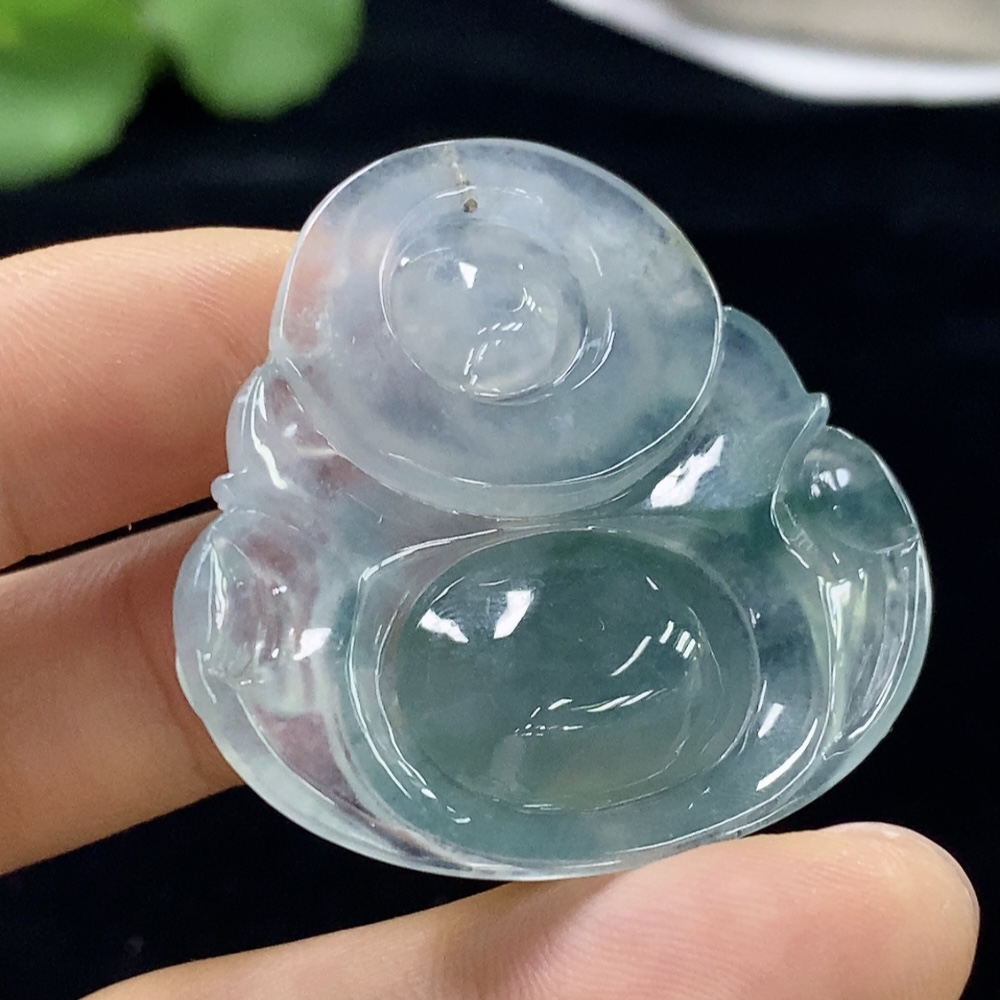 F32731998 Jadeite Buddha Pendant Total Weight Approx. 17.1g