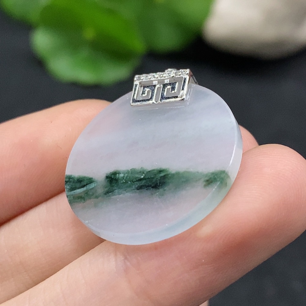 F34964612 Jadeite Plain Pendant Non-Gold-Inlaid Total Weight About 4.7g