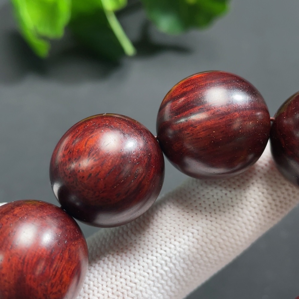 W30448120 Small-Leaf Sandalwood Sandalwood Bead Bracelet, Total Weight Approx. 65.29g, Size ~20.3mm