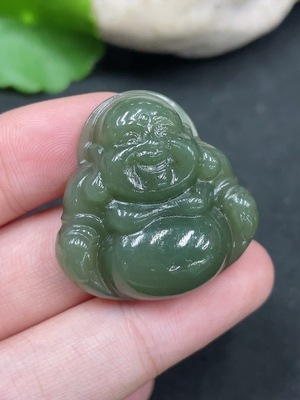 H36295569 Hetian Jade Pendant Buddha Total Weight Approx. 12.2g