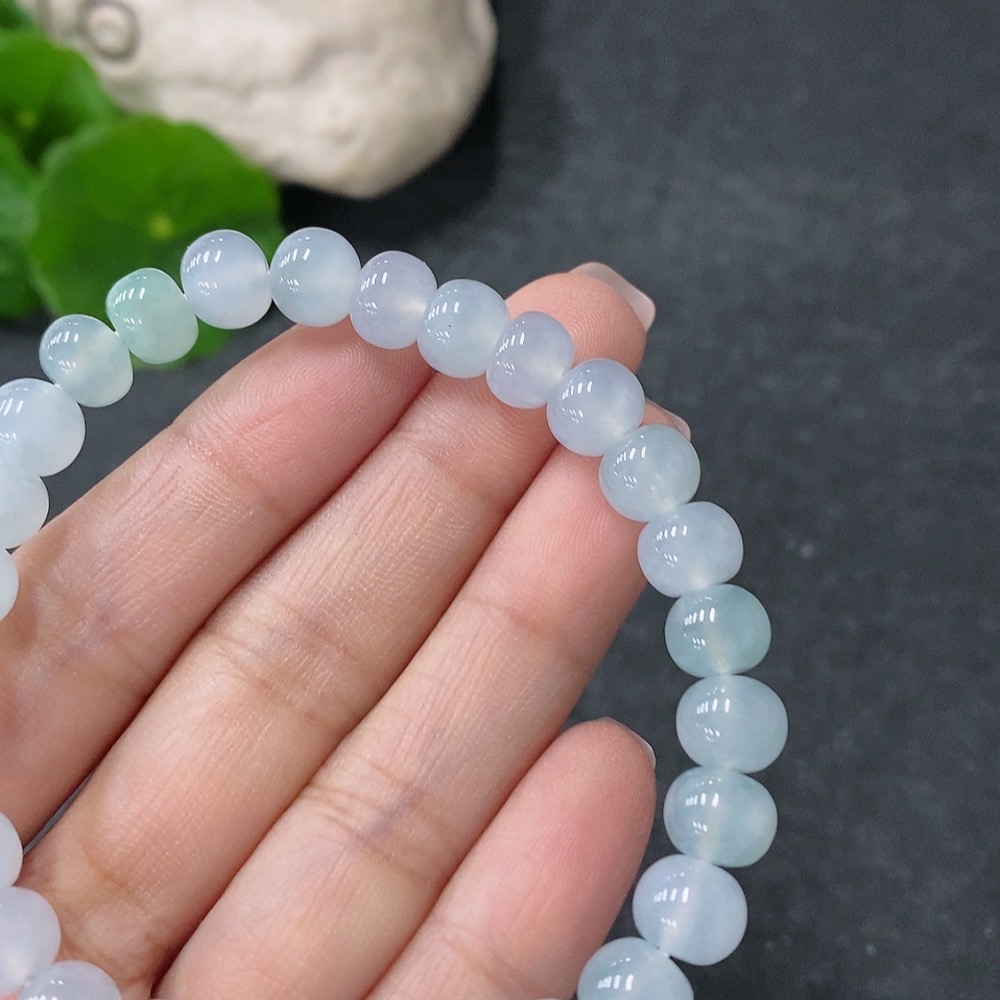 F34043010 Jadeite Bead Bracelet Approx. 7.8mm Total Weight About 20.49g