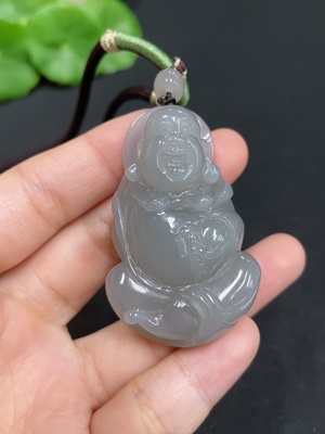 H35109798 Hetian Jade Pendant Buddha Total Weight (including rope) 39.7g
