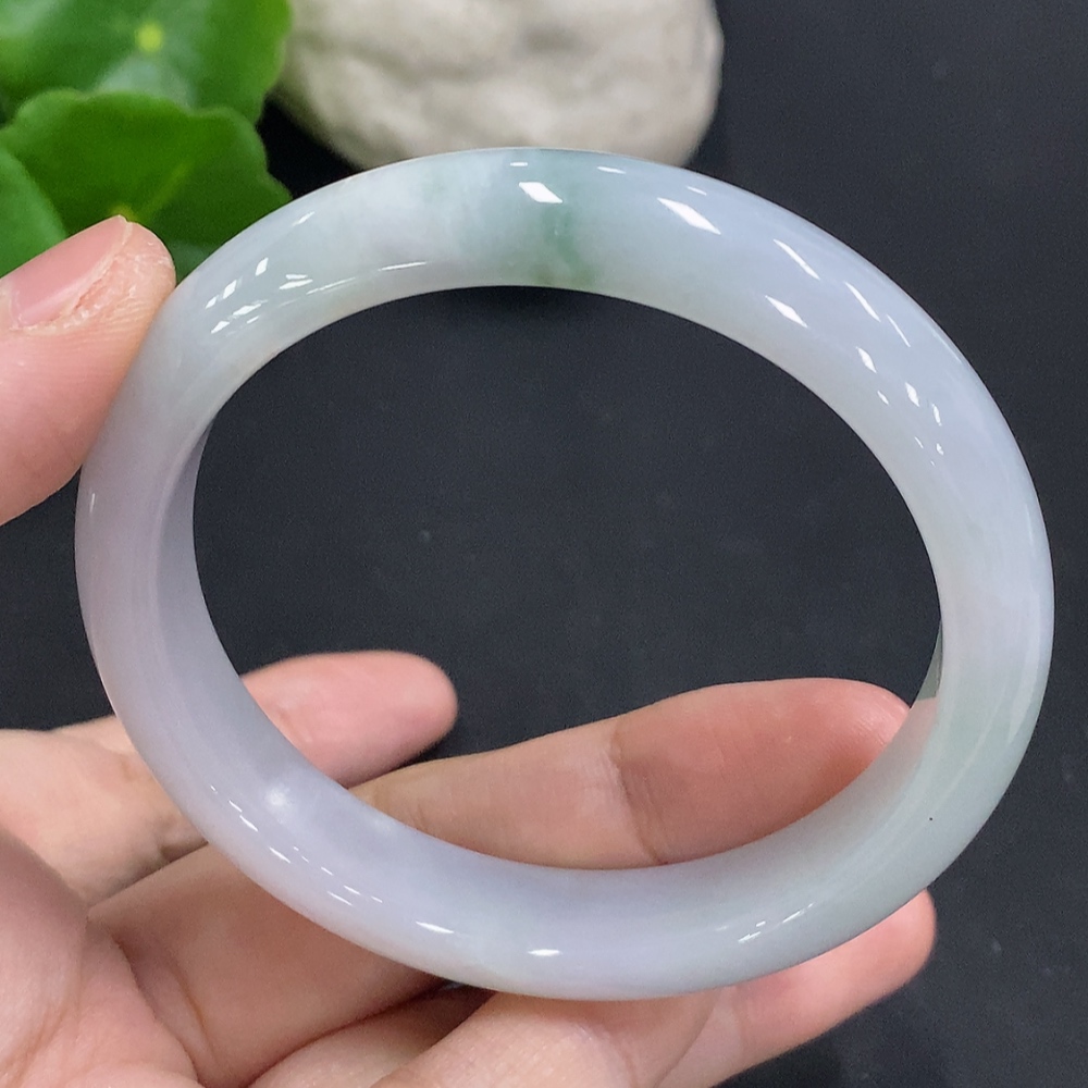 F34050538 Jadeite Regular Round Bangle Size 55 Total Weight Approx. 44.4g