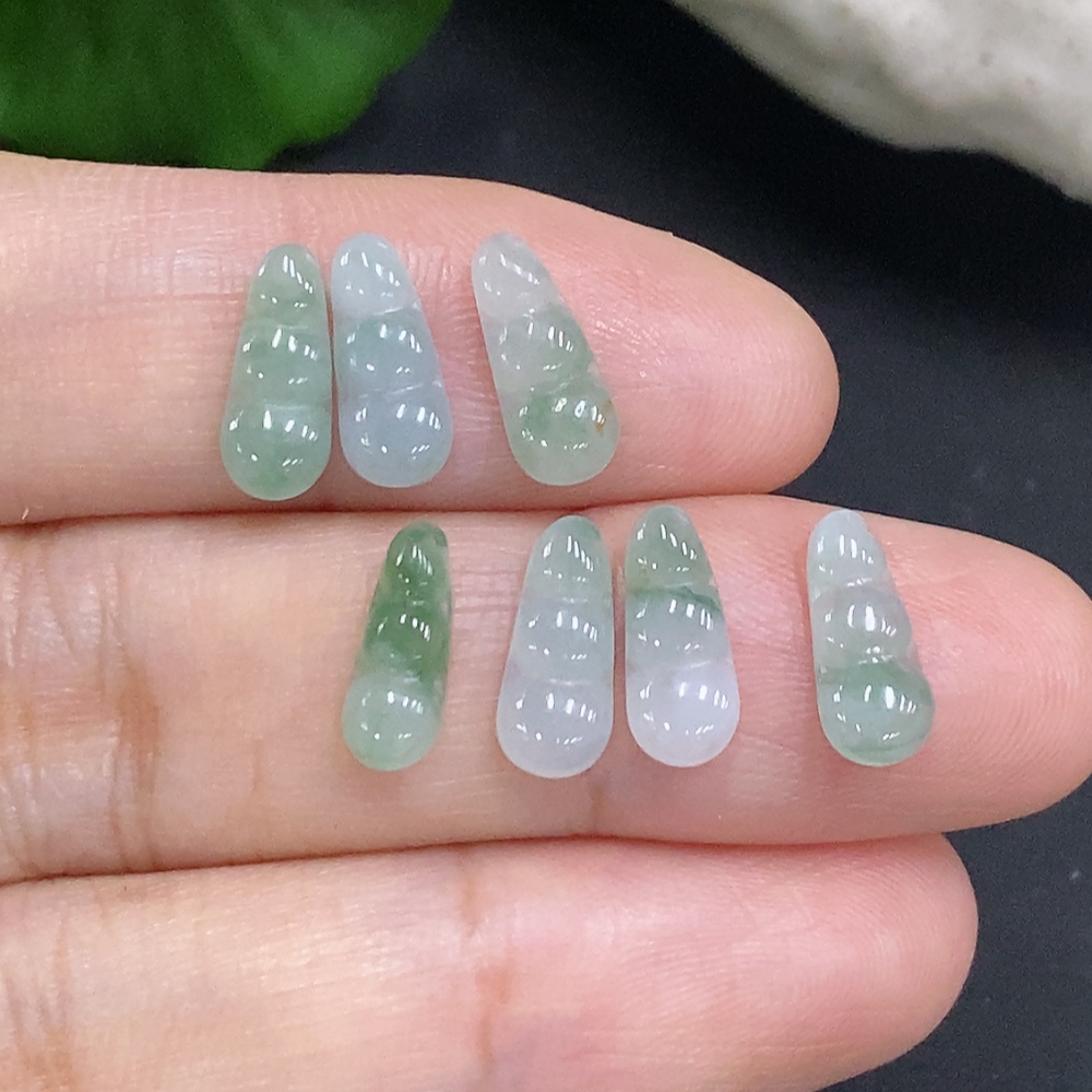 F35126607 Jadeite Fu Dou Inlaid Pieces Sell as a Lot