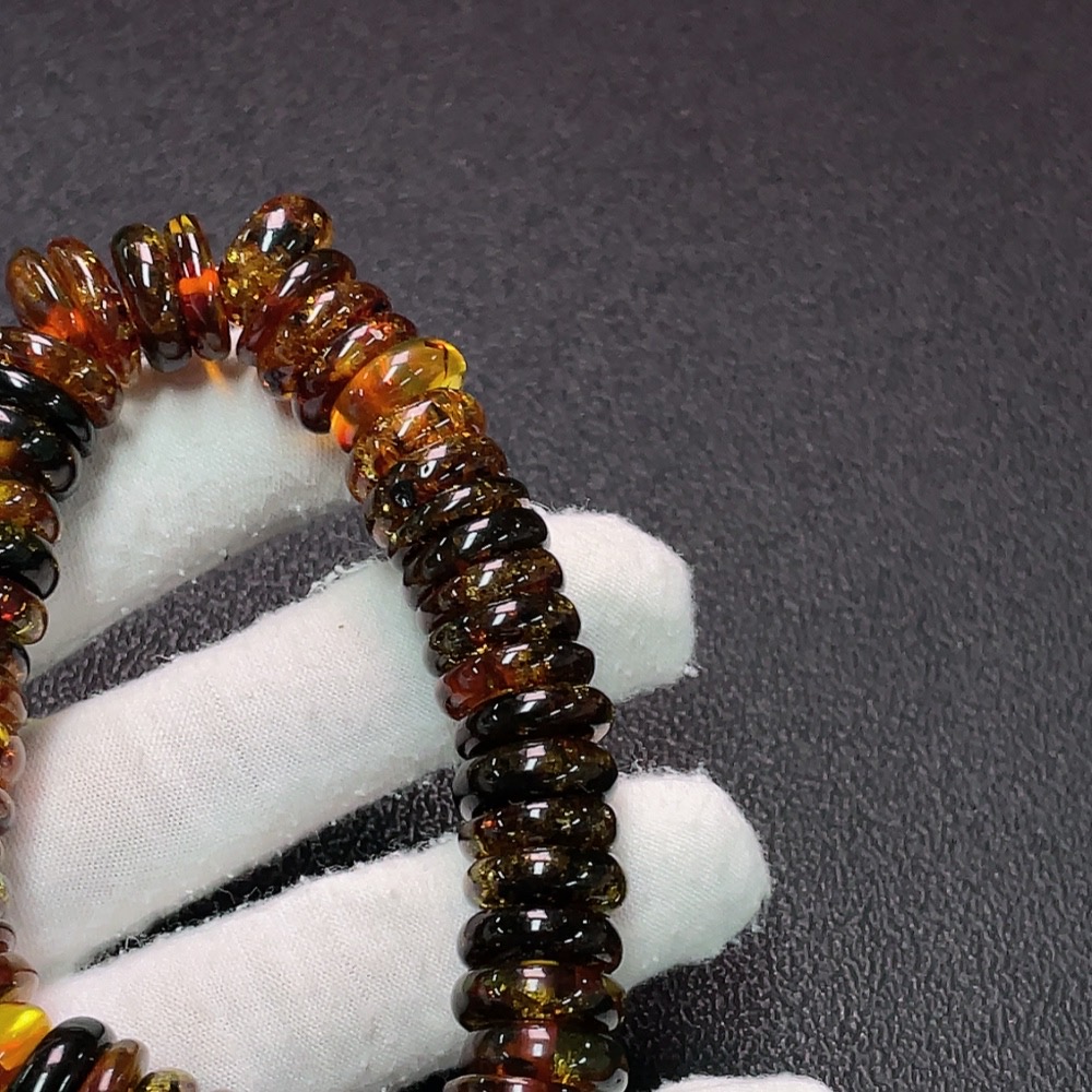 C34039579 Amber Beech Wax Bracelet, Total Weight Approx. 25g, Size 13.3mm