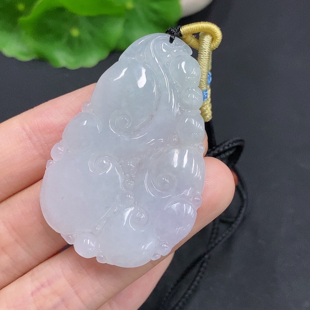 F33831914 Jadeite Ruyi Pendant Total Weight Approx. 15.7g (including rope weight)