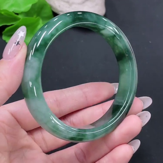 F35104526 Jadeite Round Bangle Size 57.7 Total Weight Approx. 59.13g