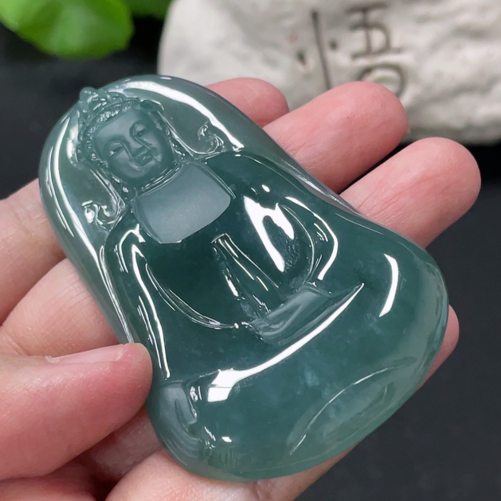 F34019520 Jadeite Guanyin Pendant, Total Weight Approx. 39g