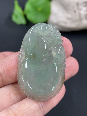 F41913360 翡翠挂件葫芦 货品总约重9.54g