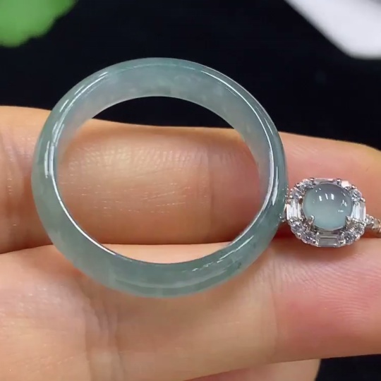 F35094259 Jadeite Ring/Bead Setting Ring Non-Gold Adjustable