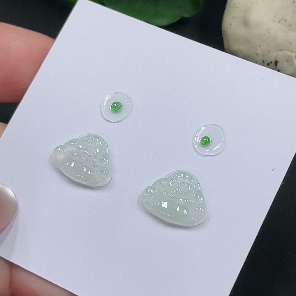 F34982261 Jadeite Inlaid Pieces Sell as a Lot