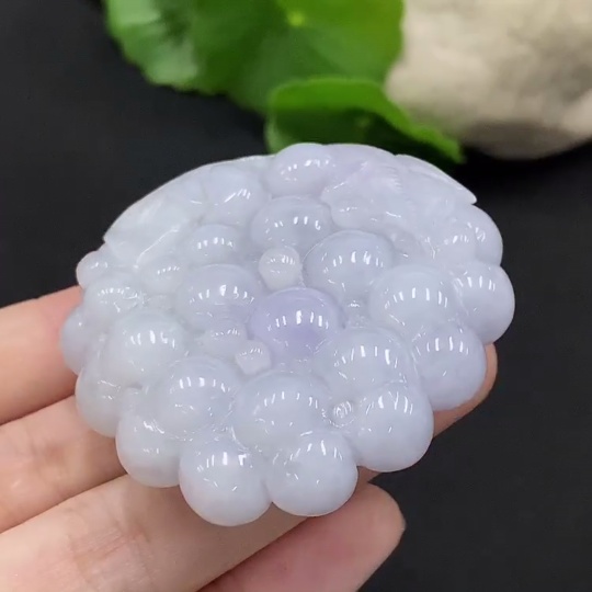 F35091572 Jadeite Grape Pendant Total Weight Approx. 61.93g