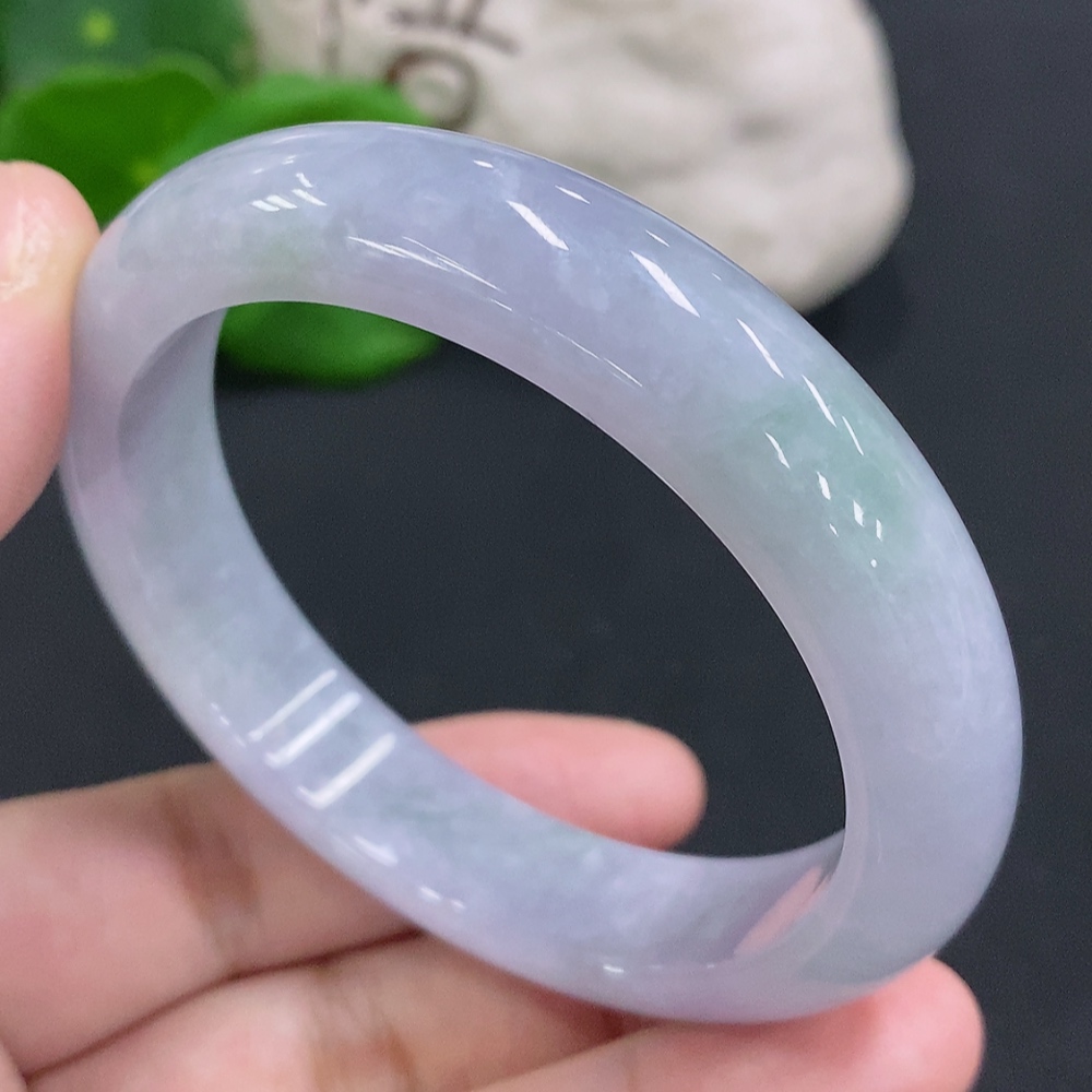 F33883956 Jadeite Round Bangle Size 54.5 Total Weight Approximately 52.9g