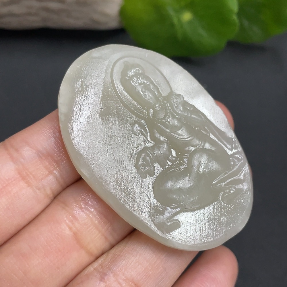 H15639958 Hetian Jade Guanyin Pendant, Total Weight Approx. 25.76g