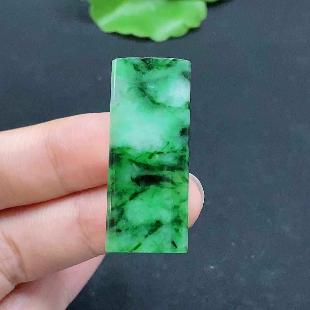 F31630168 Jadeite Inlay Piece Total Weight Approx. 3.17g Containing Other Mineral Components