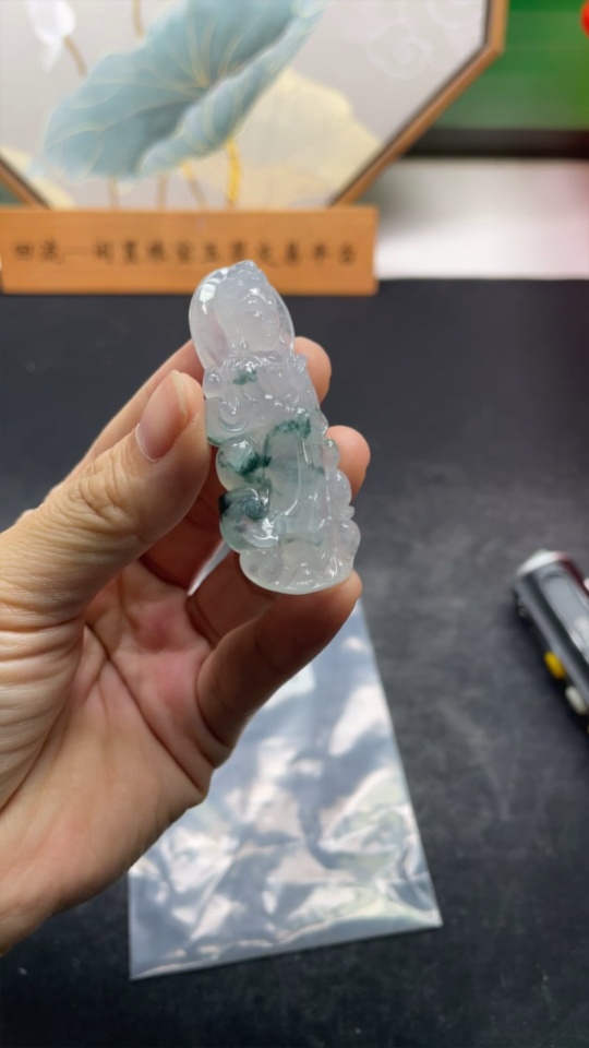 F34060507 Jadeite Guanyin Pendant Total Weight Approx. 22.5g