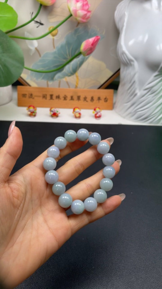 F27089650 JadeiteBead Bracelet Total Weight Approx. 55.05g Size About 12.5mm