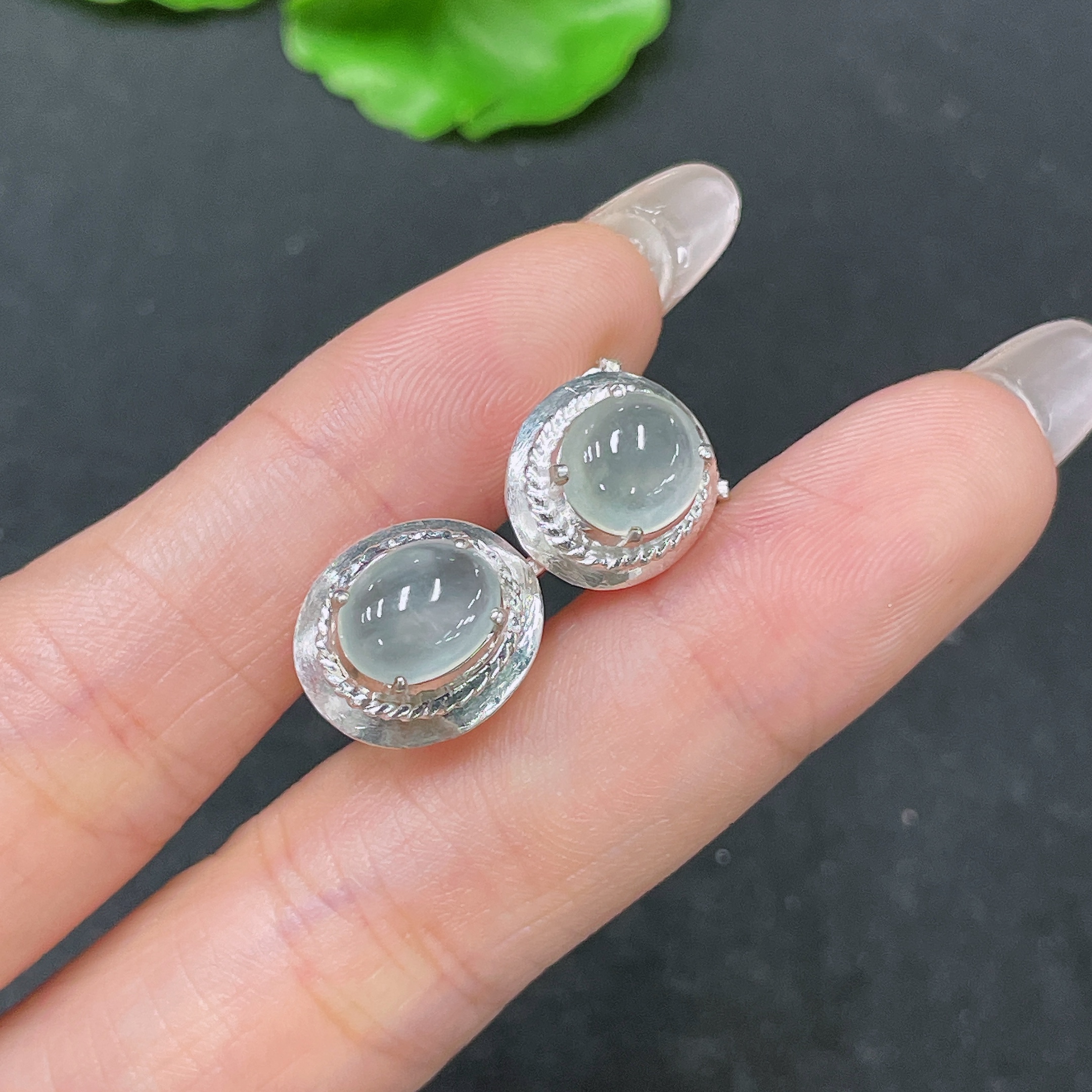 F35157740 Jadeite Cabochon Mounted Non-Gold Sell as a Lot