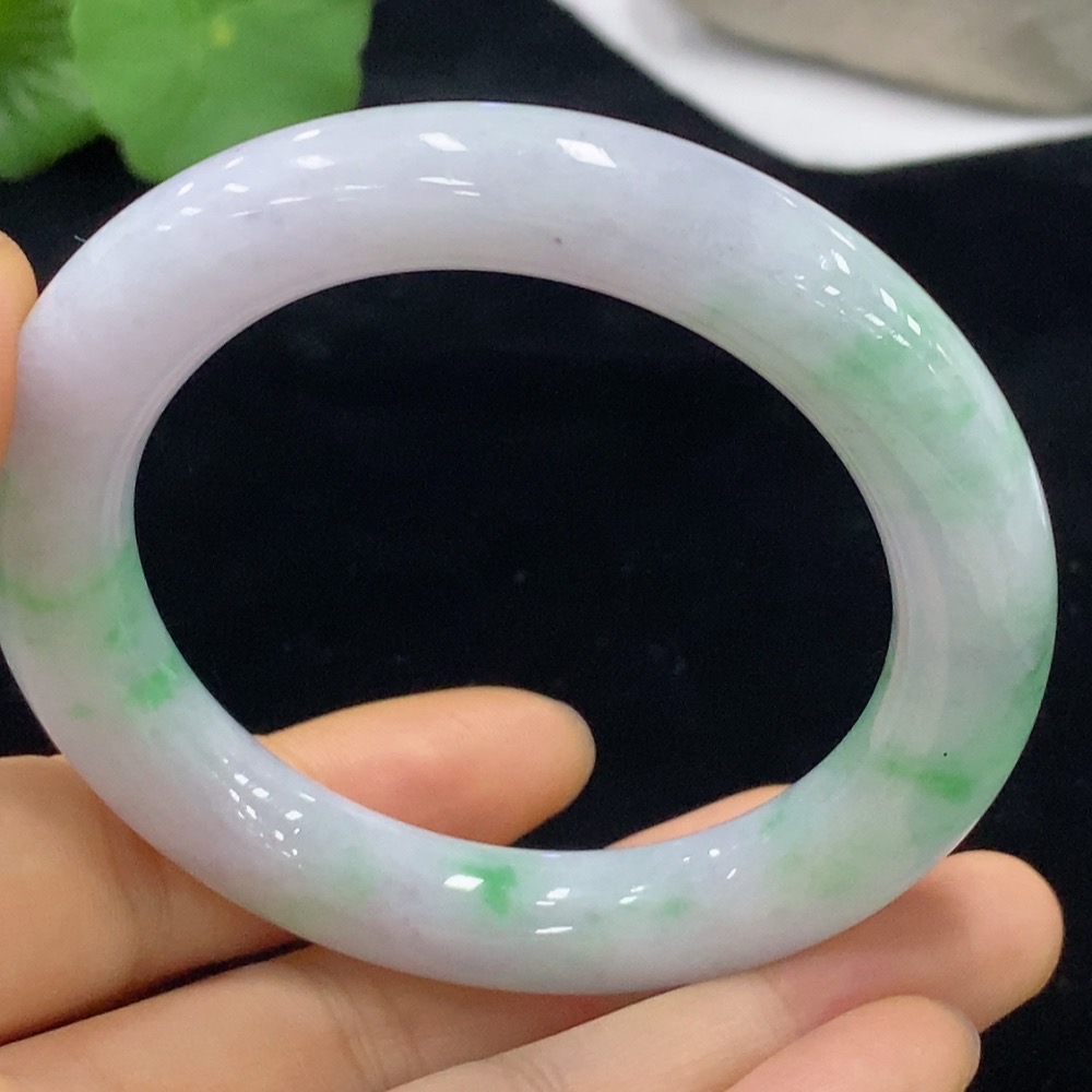 F32803656 Jadeite Round Bangle Size 53 Total Weight Approx. 59.51g