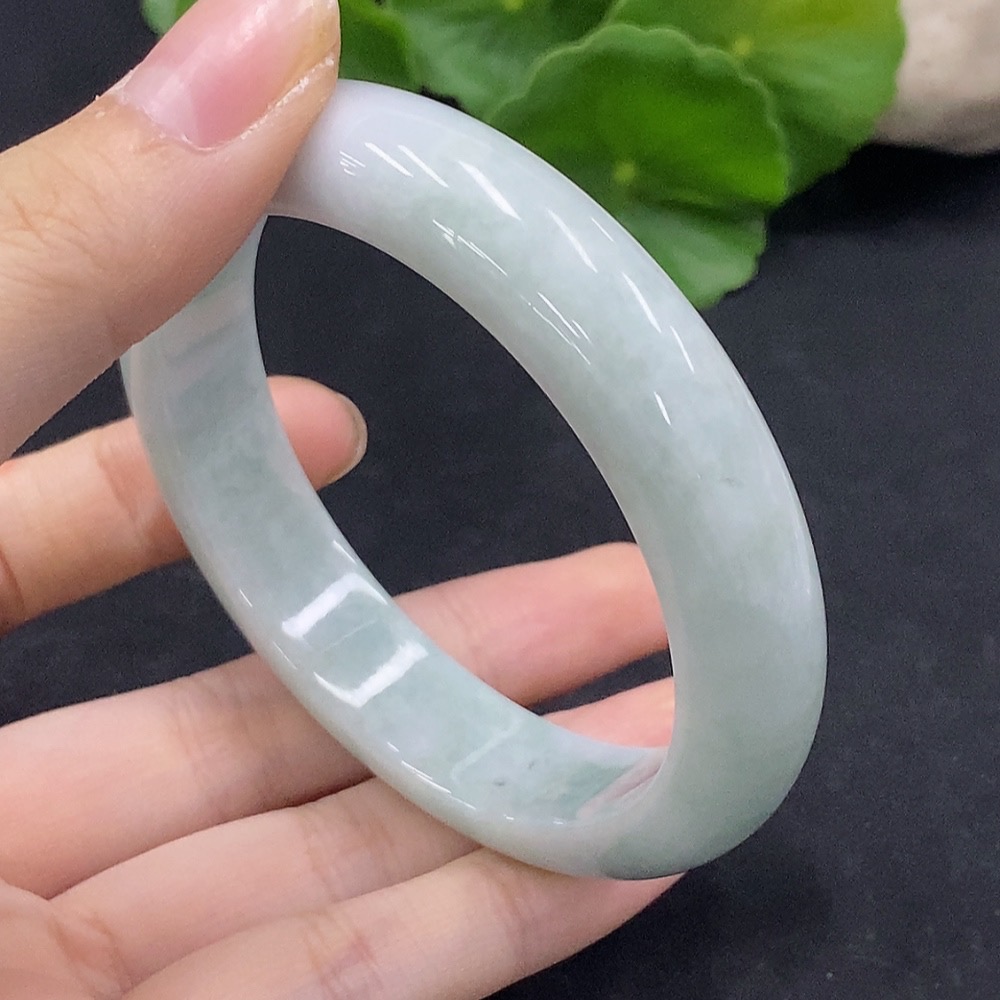 F34028782 Jadeite Round Bracelet 56.8 Size Total Weight Approx. 53.6g (including other mineral components)