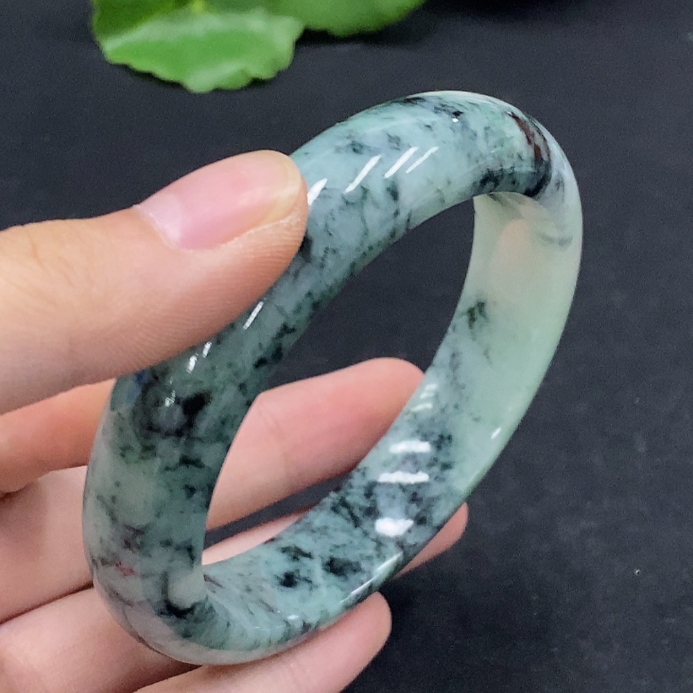 F32729775 Jadeite Round Bangle Size 58.1 Total Weight Approx. 70.8g with Other Mineral Components
