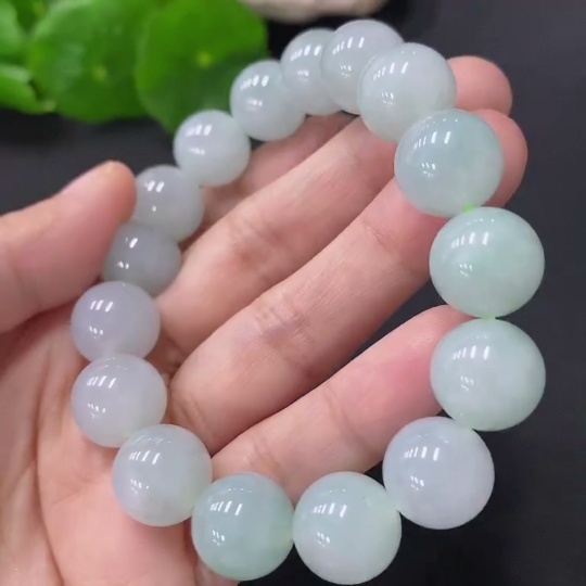 F31594408 Jadeite Beads Bracelet Approx.12.5mm Total Weight 53.42g