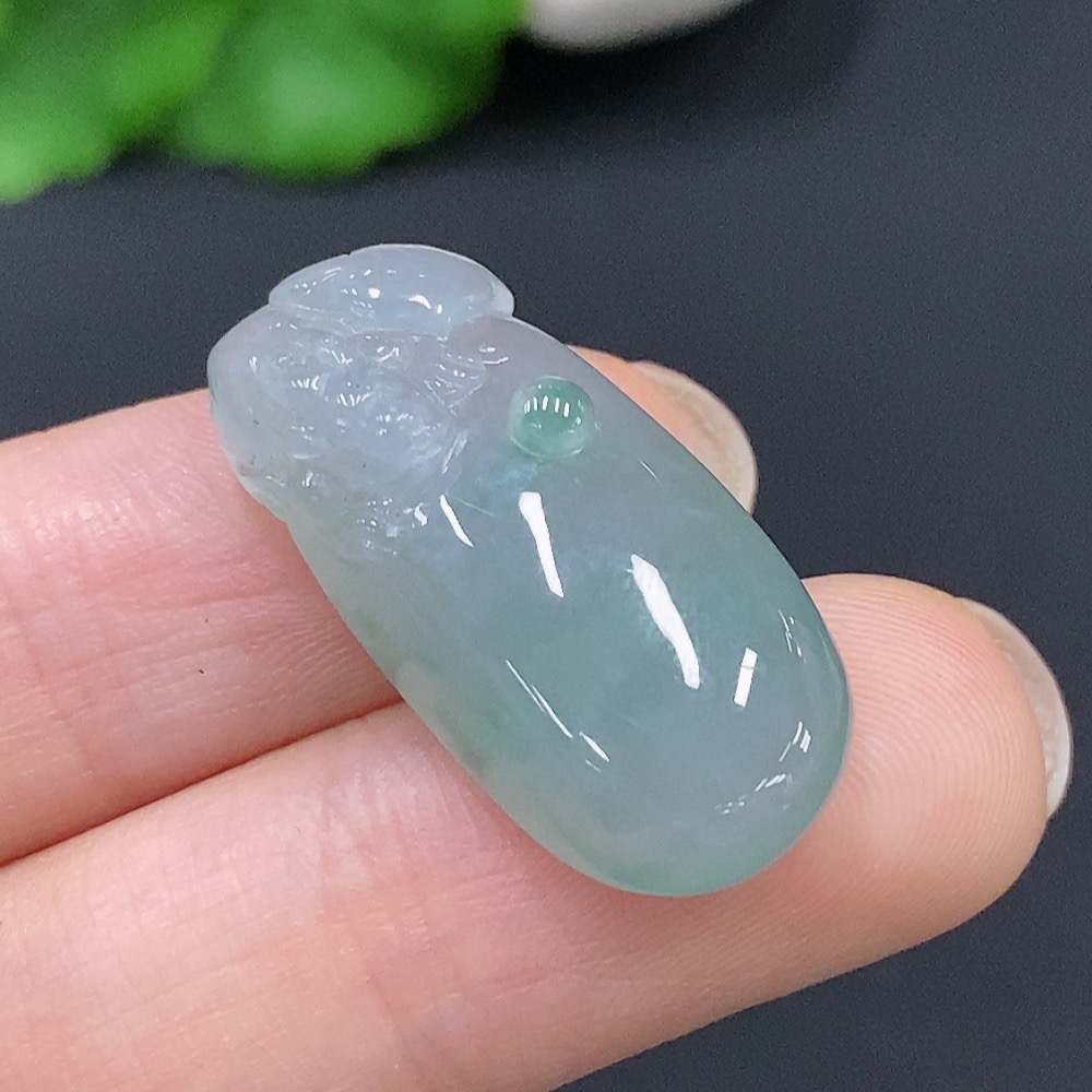 F28271596 Jadeite Auspicious Melody Pendant Total Weight Approx. 6.6g