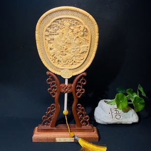P39594220 余同号 非遗木雕作品《福禄寿》15*29.5cm
