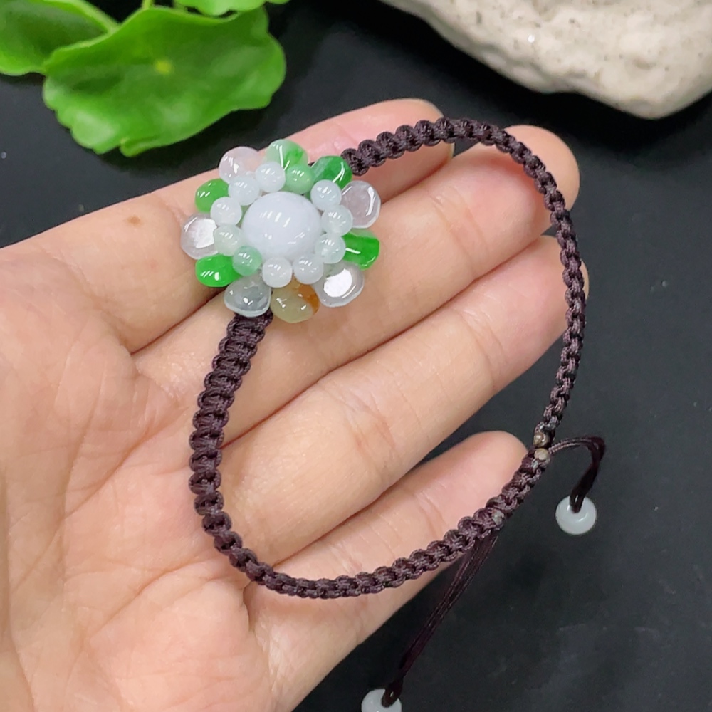 F32696756 Jadeite Hand String Total Weight Approx. 5.41g Color Origin Undetermined