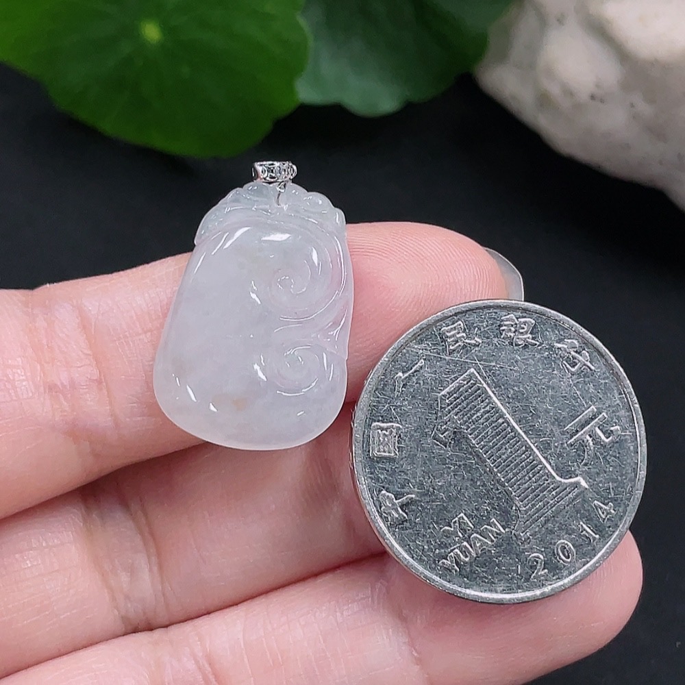 F31593129 Jadeite Ruyi Pendant 18K Gold Total Weight Approx. 2.4g