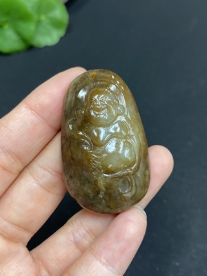 H32813929 Hetian Jade Pendant Buddha Total Weight Approx. 21.5g