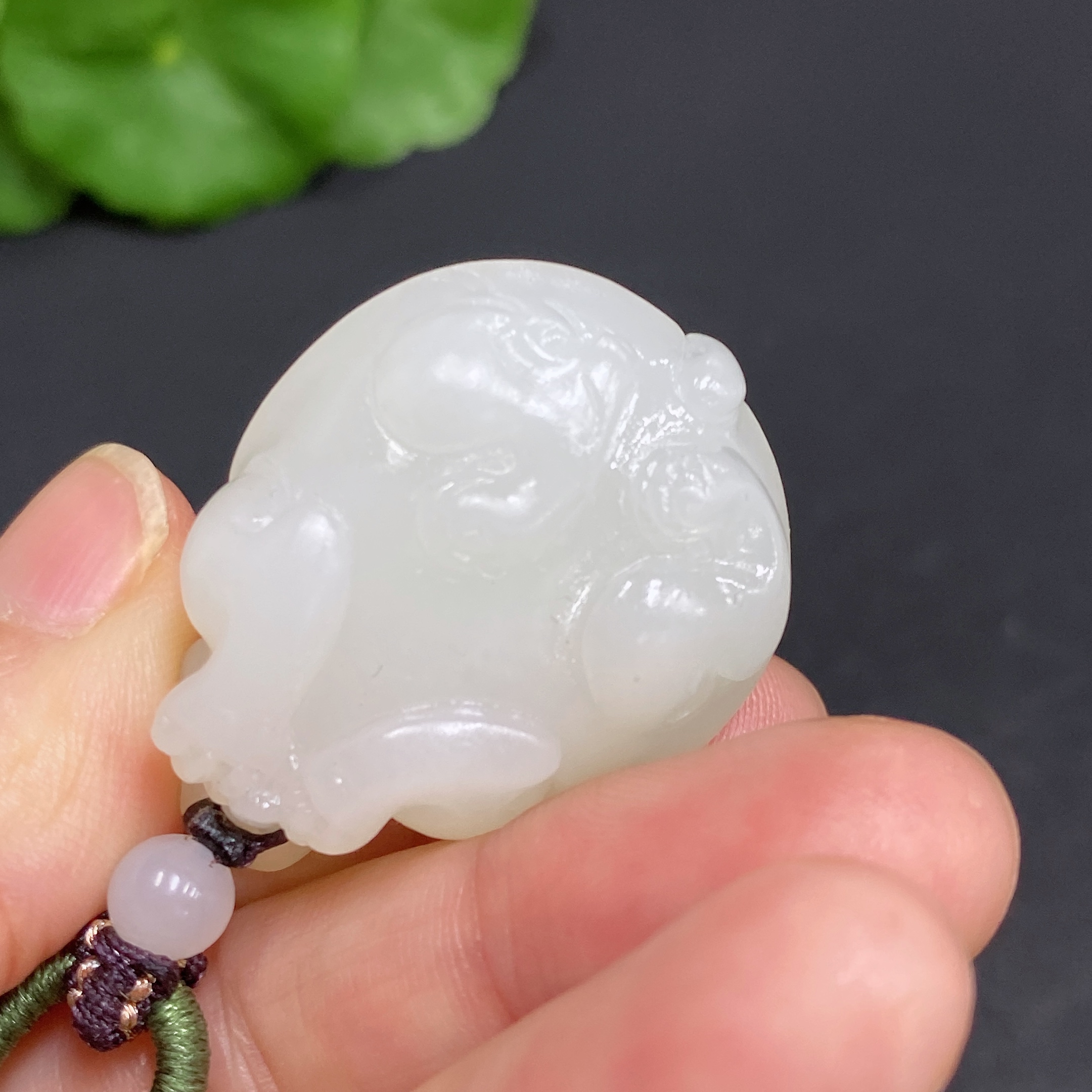 H33903504 Hetian Jade Pendant: Dragon Turtle