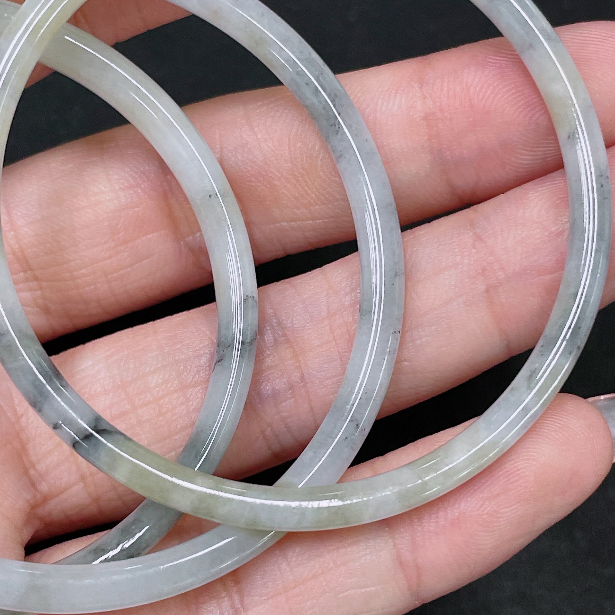 F34983474 Jadeite Round Bangle Sell as a Lot Size 50.8/49.3/52.7