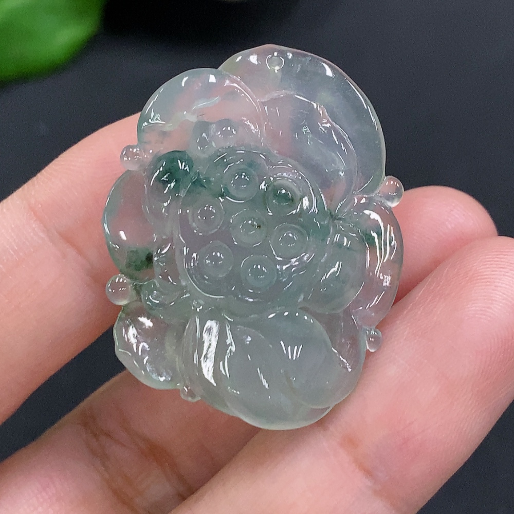 F34962893 Jadeite Blooming Wealth Pendant