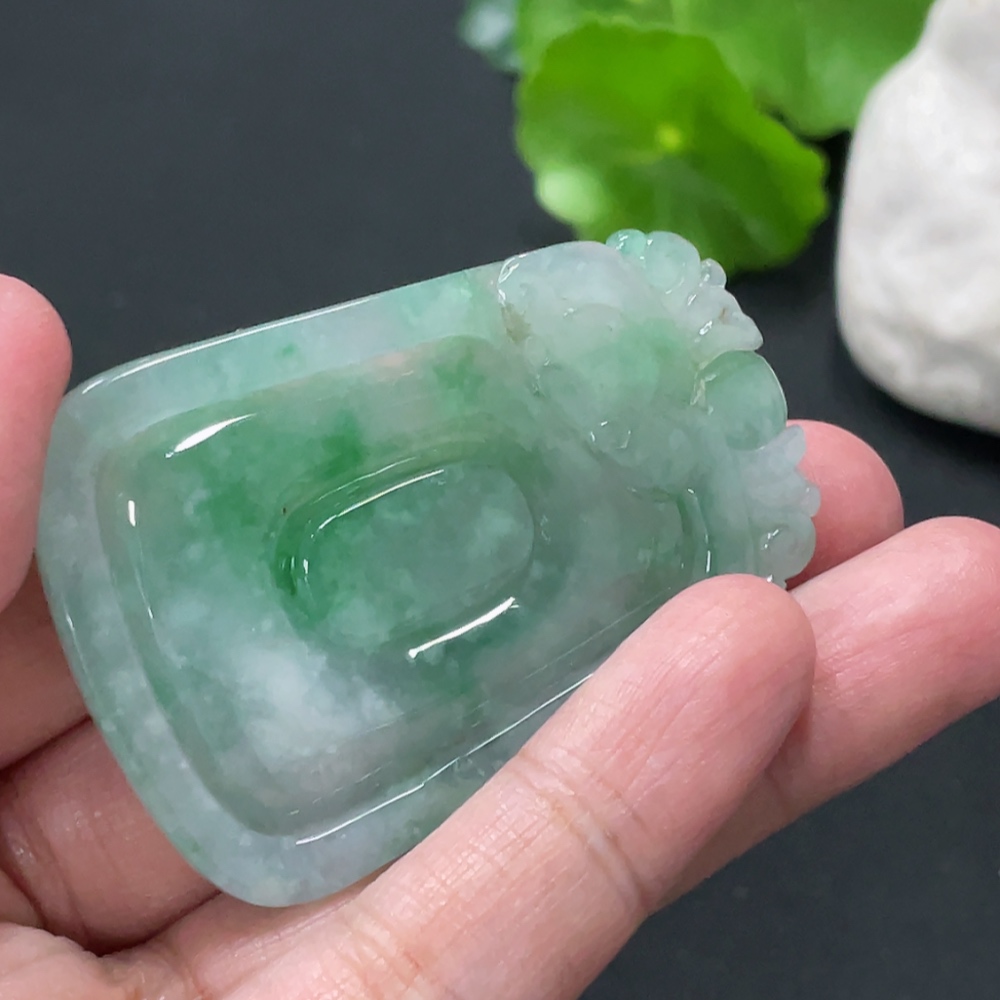 F34018416 Jadeite landscape pendant, total weight about 27g