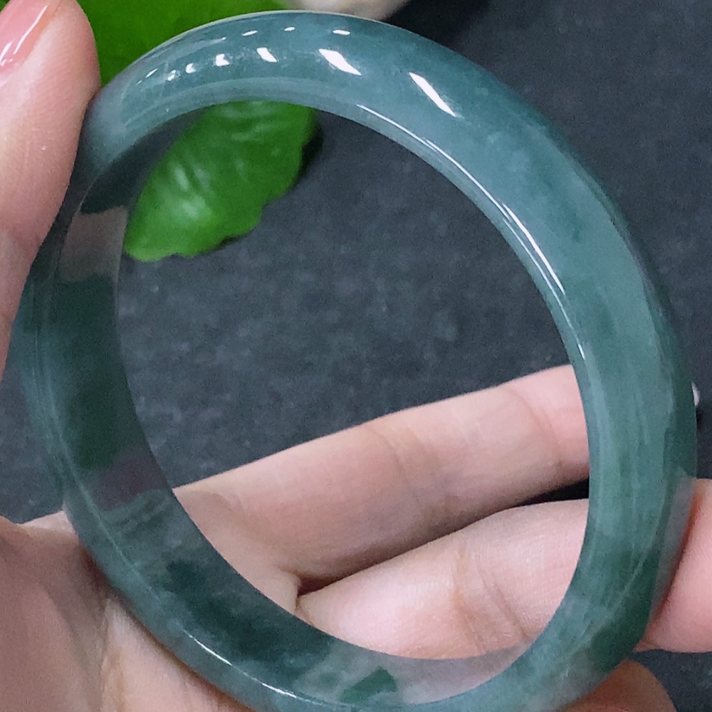 F34043707 Jadeite Round Bangle Size 56.8mm Total Weight Approx. 41.35g