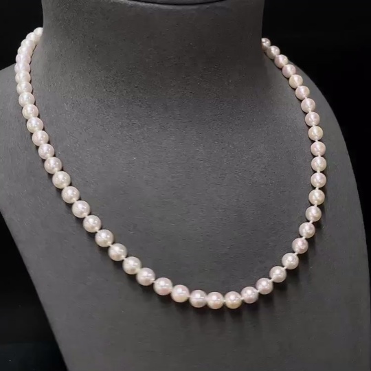 C32784539 Seawater Pearl Necklace Non-Gold Total Weight Approx. 26.75g Ca. 6.5mm