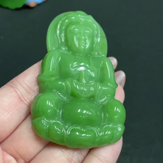 H27061988 Hetian Jade Pendant Guanyin Total Weight About 54g