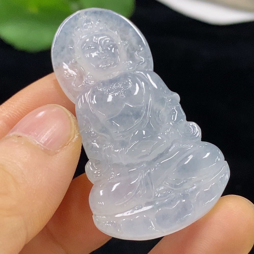 F33929031 Jadeite Guanyin Pendant Total Weight Approximately 13.92g