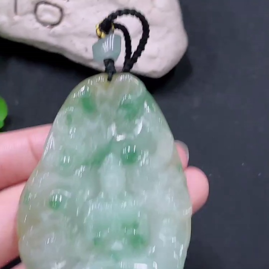 F33919282 Jadeite Divine Dragon Protector Pendant