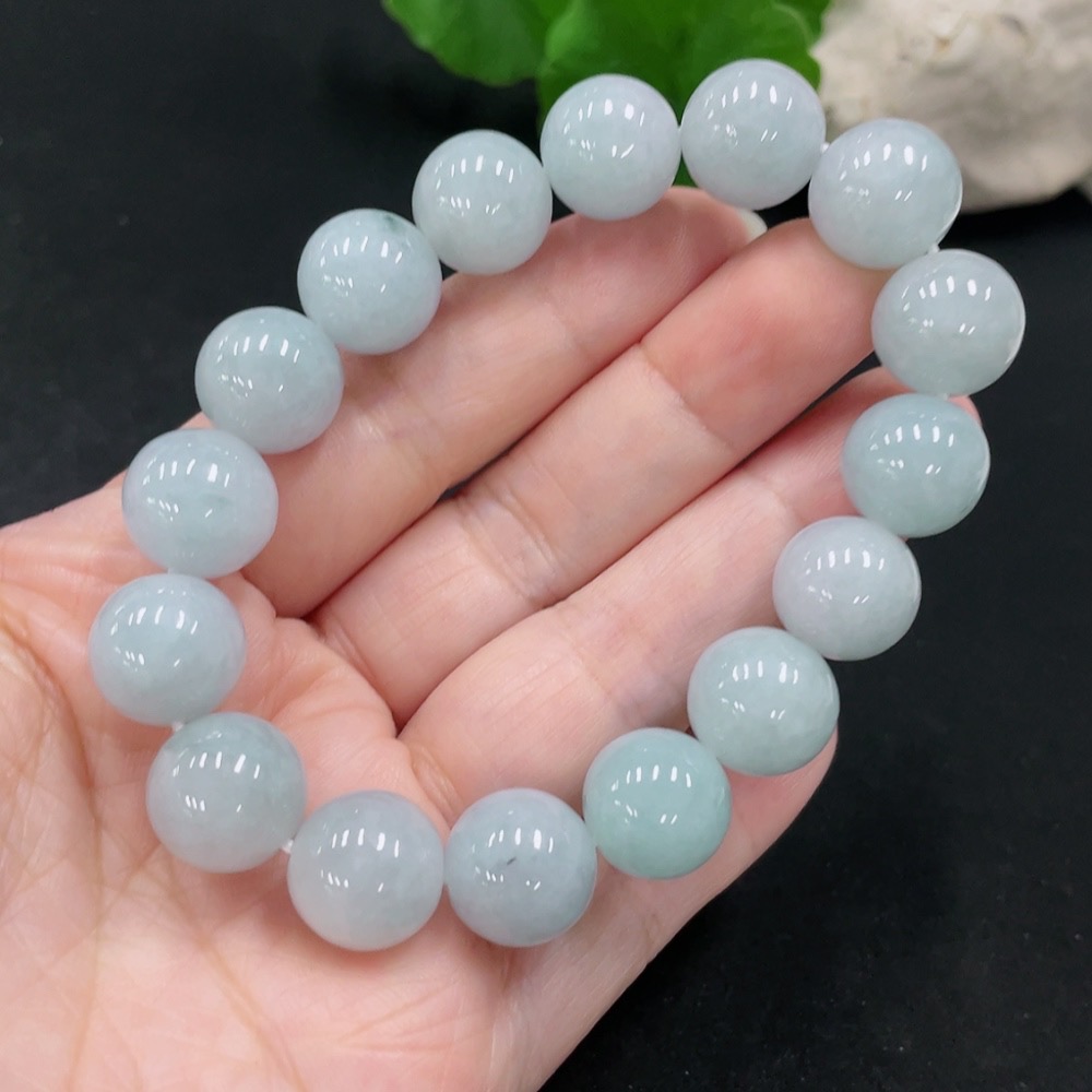 F31675392 JadeiteBead Bracelet, Approx. 12.3mm, Total Weight Approx. 51.6g