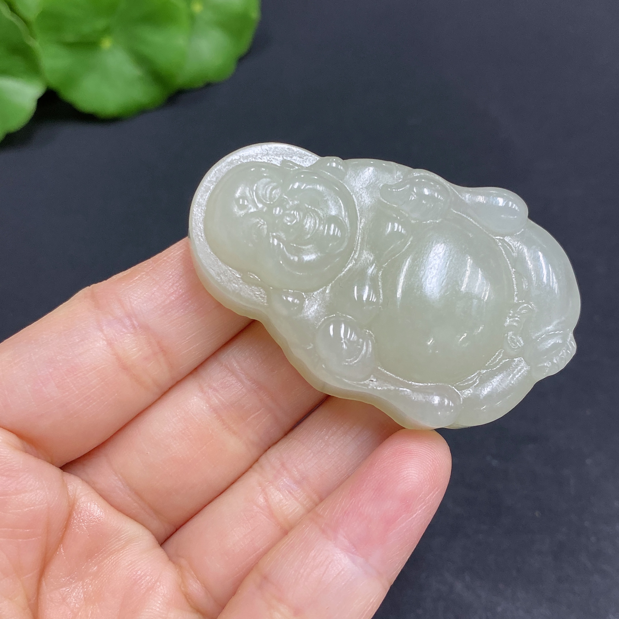 H30518408 Hetian Jade Pendant Buddha Total Weight Approx. 38.9g