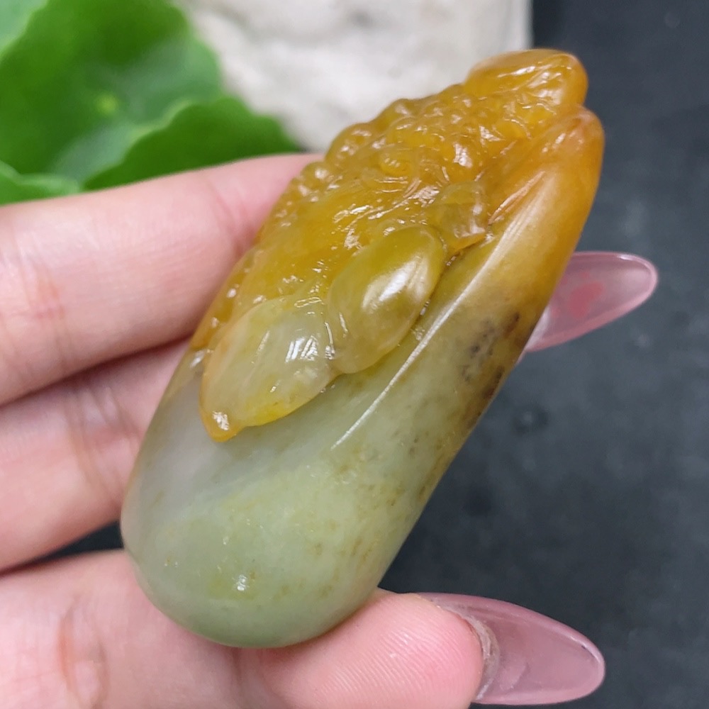 H33841453 Hetian Jade Pendant, Shouxing Gong, Undetermined Skin Color Formation, Total Weight Approx. 58.6g