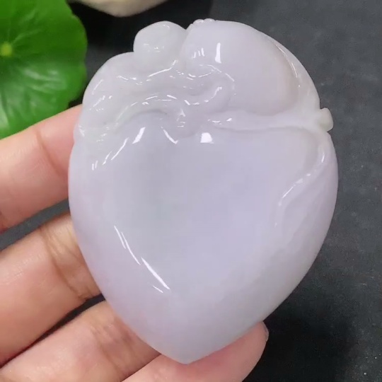 F34041850 Jadeite Pendant Peach of Longevity Total Weight Approx. 69.73g