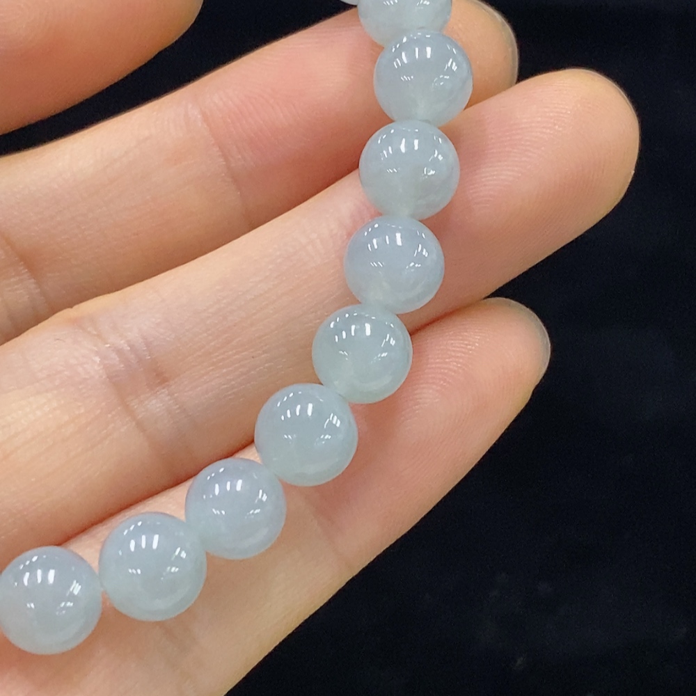 F32749638 JadeiteBead Bracelet Approx. 7mm Total Weight About 15.77g Non-Gold