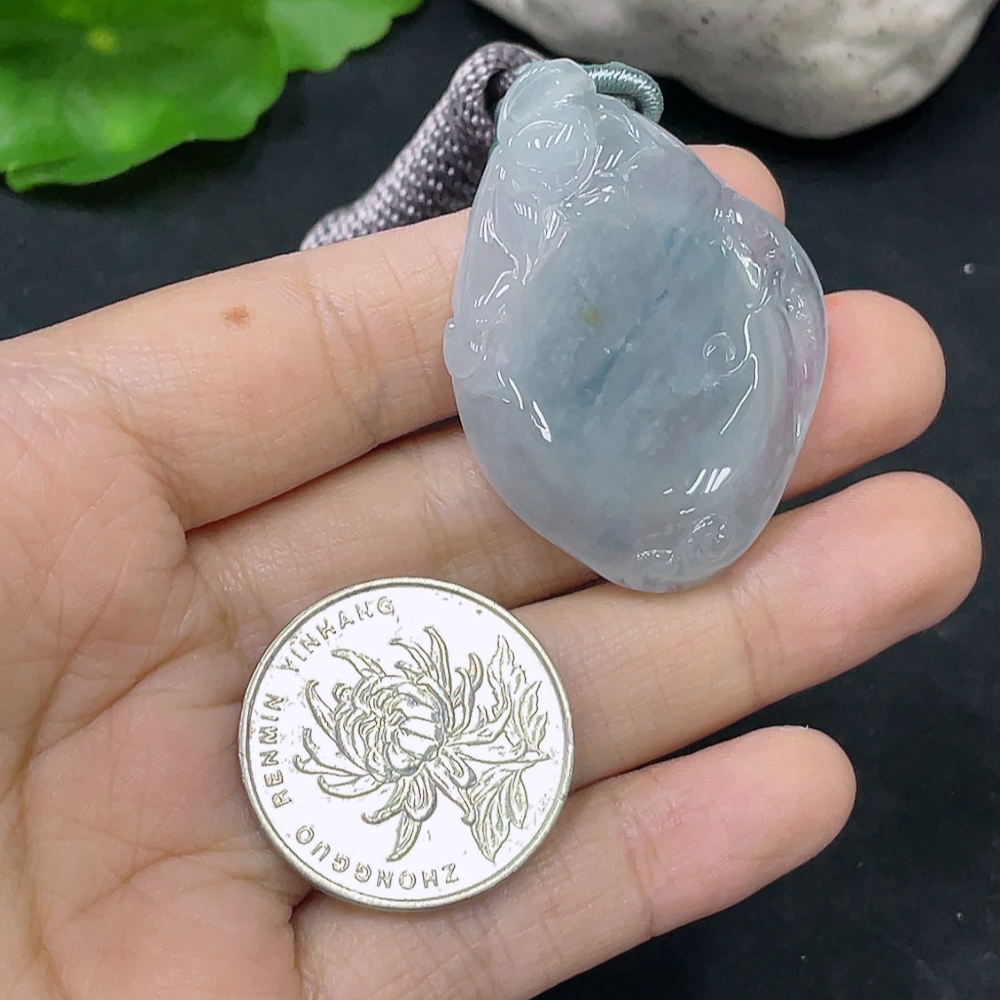 F31673560 Jadeite Pendant with Cord Total Weight Approx. 19.16g