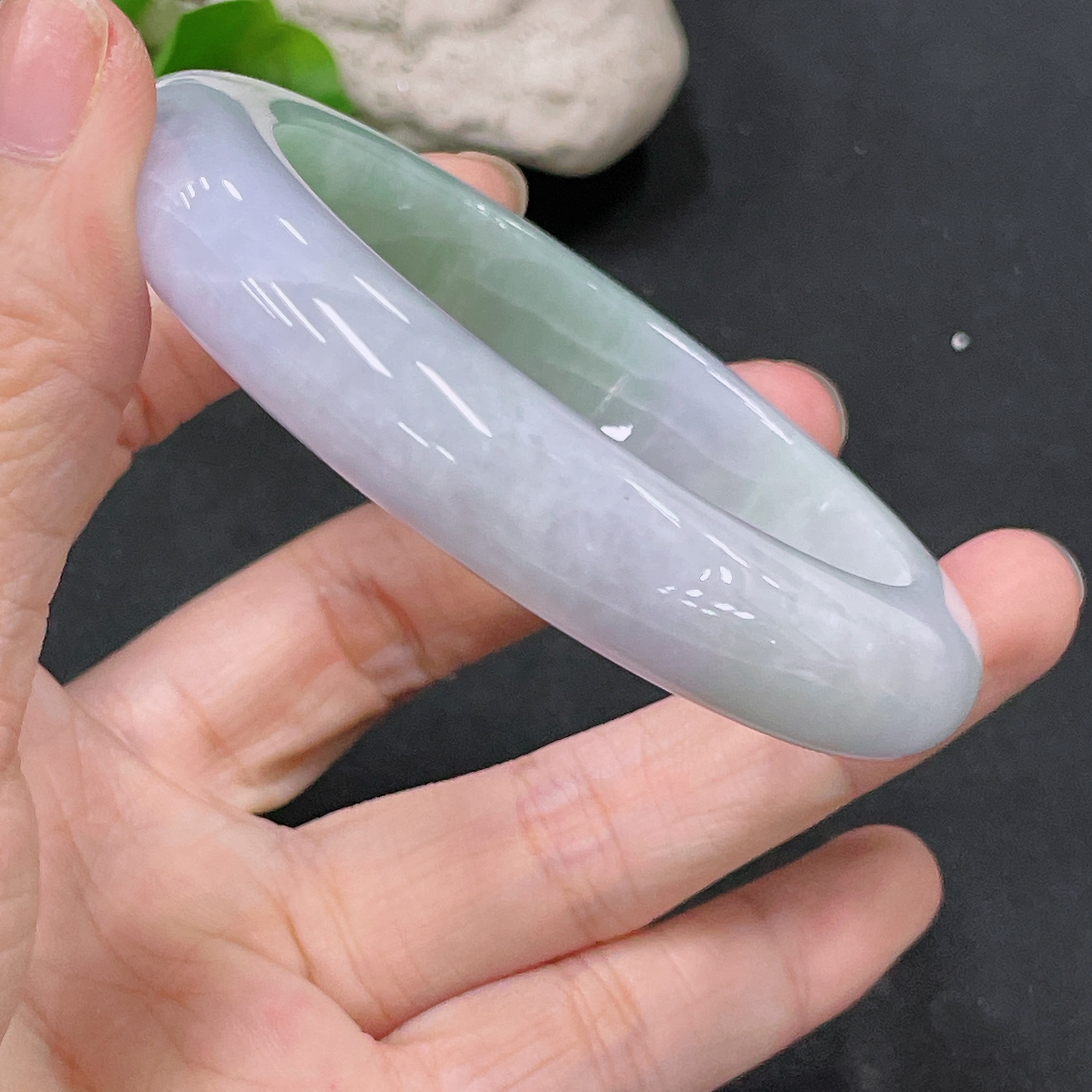 F33944009 Jadeite Round Bangle Size 57.5 Total Weight Approx. 73.92g