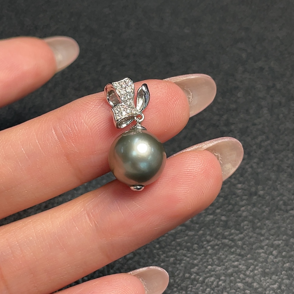 C32745345 18K Gold Seawater Pearl Pendant Non-Diamond Total Weight Approx. 2.55g Size About 10.2mm