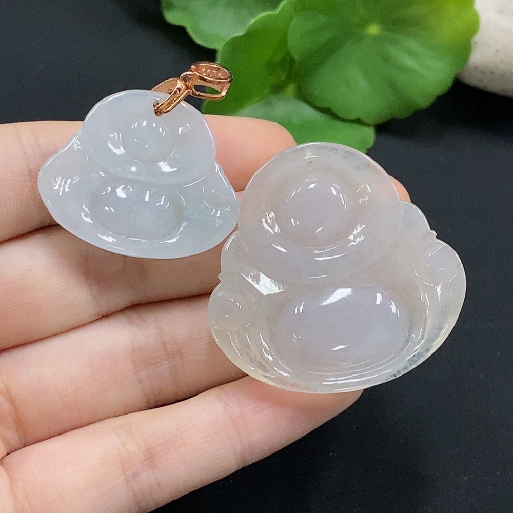 F33833426 JadeiteBuddha Pendant Non-Gold Inlaid