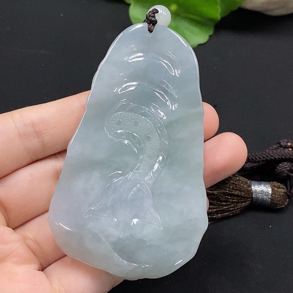 F34028035 Jadeite Dragon Pendant Total Weight Approx. 79.7g